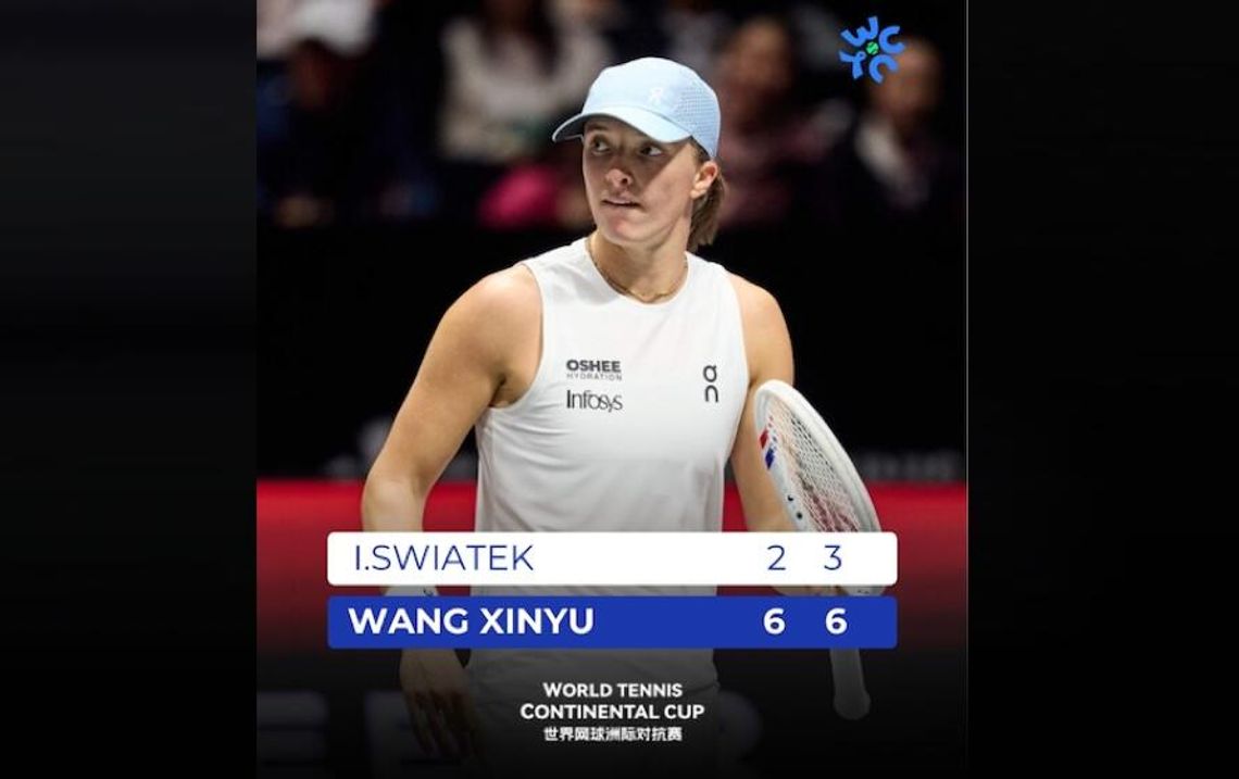 Turniej pokazowy w Shenzhen - Świątek przegrała z Wang Turniej pokazowy w Shenzhen - Świątek przegrała z Wang