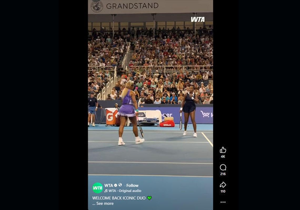 Turniej WTA w Cincinnati - siostry Williams odpadły w 1. rundzie debla