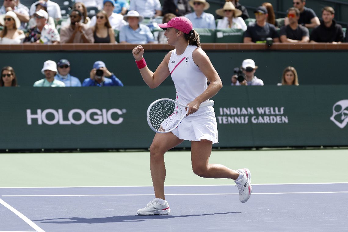 Turniej WTA w Indian Wells - Świątek: byłam na tyle skoncentrowana, że wychodziło idealnie