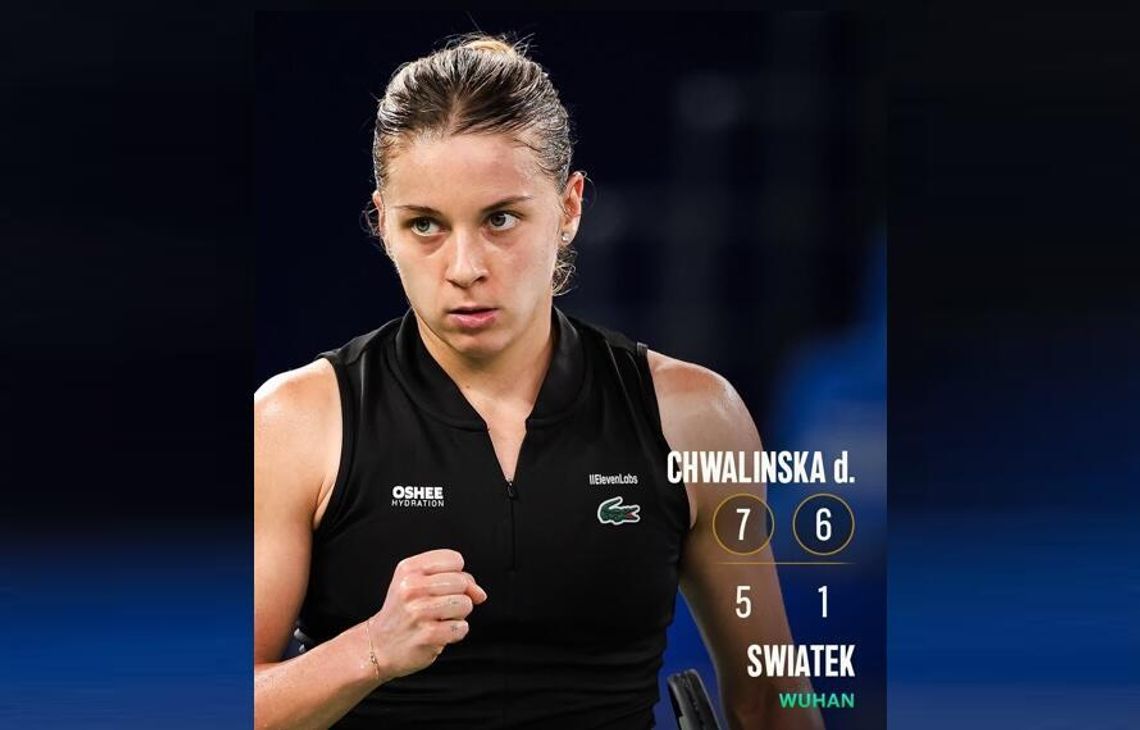 Turniej WTA w Wuhan - Chwalińska pokonała Świątek w półfinale