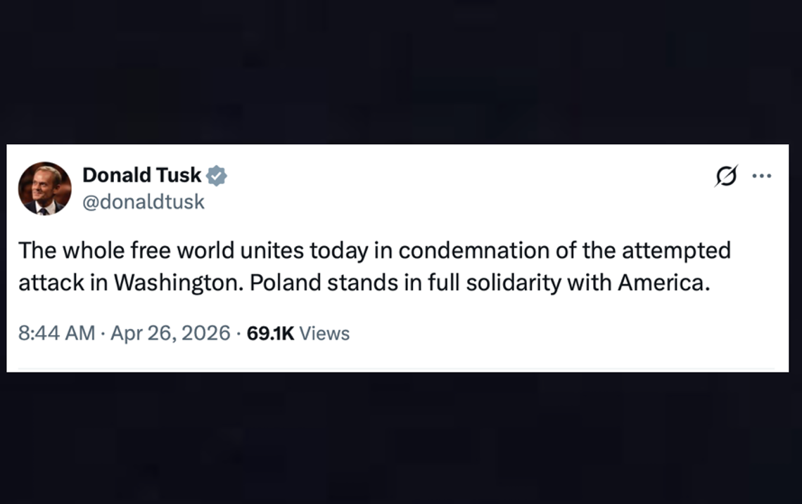 Tusk o ataku na gali korespondentów w Waszyngtonie: Polska w pełni solidaryzuje się z Ameryką