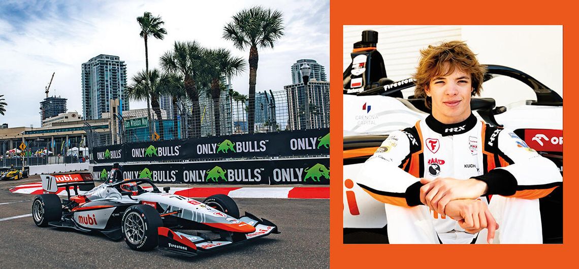 Tymek Kucharczyk na podium w debiucie Indy NXT