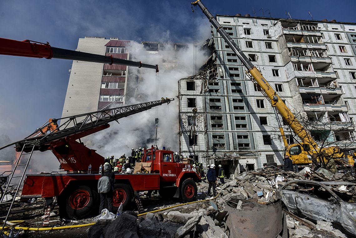 Ukraina. Po porannych rosyjskich atakach rakietowych znów ogłoszono alarm przeciwlotniczy (WIDEO)