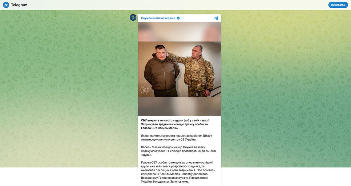 SBU zatrzymała rosyjskiego szpiega, który działał w jej kwaterze głównej