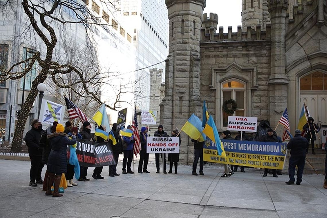 Ukraińska społeczność w Chicago protestuje przeciwko rosyjskiej agresji