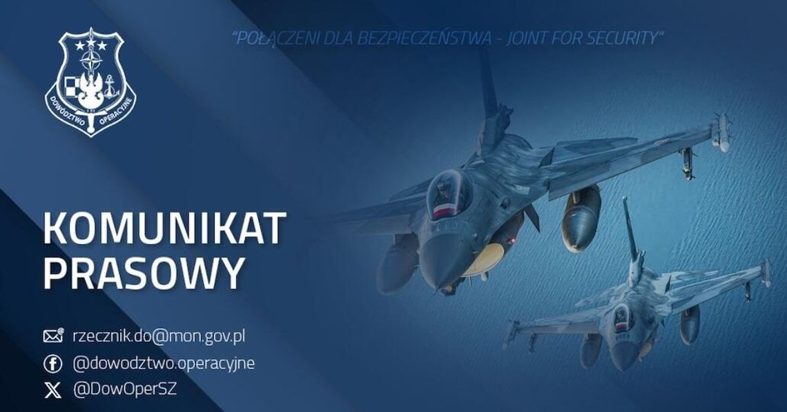 Wiceszef MON: polskie samoloty F-16 przechwyciły dwa rosyjskie Su-30 nad Bałtykiem