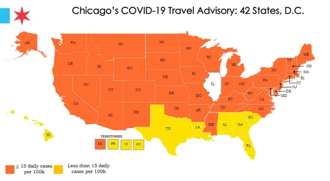 Większość kraju na chicagowskiej liście kwarantanny