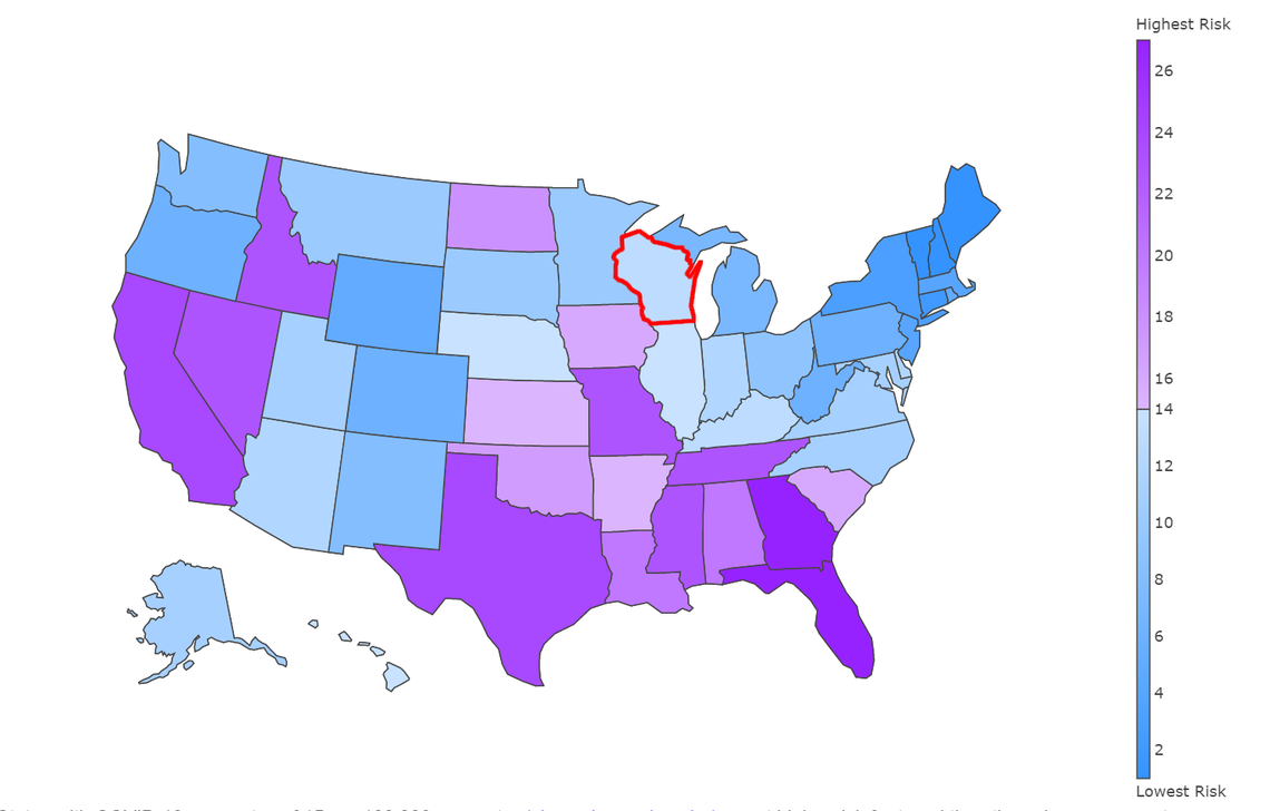 Wisconsin usunięte z chicagowskiej listy kwarantanny