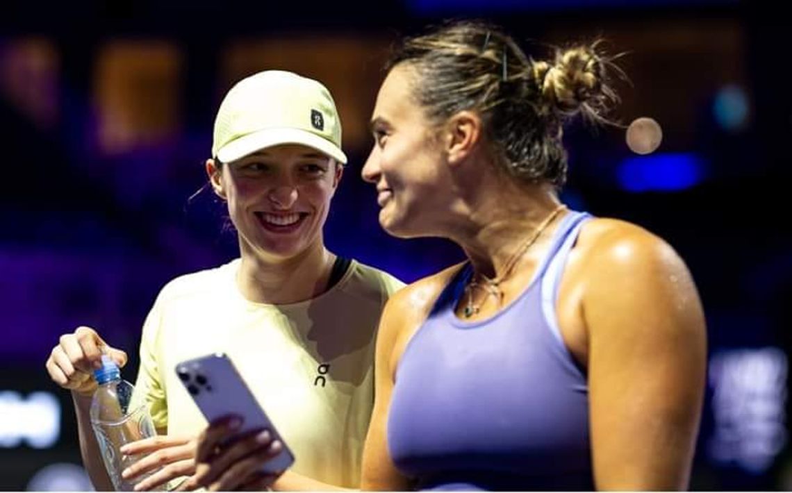 WTA Finals - wspólny trening Świątek i Sabalenki