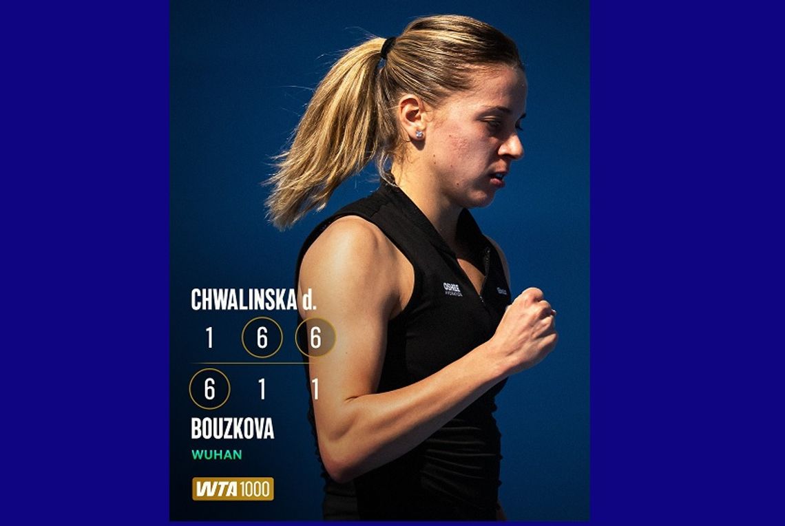 WTA w Wuhan — Chwalińska odwróciła mecz z Bouzkovą i zagra w 1/8 finału
