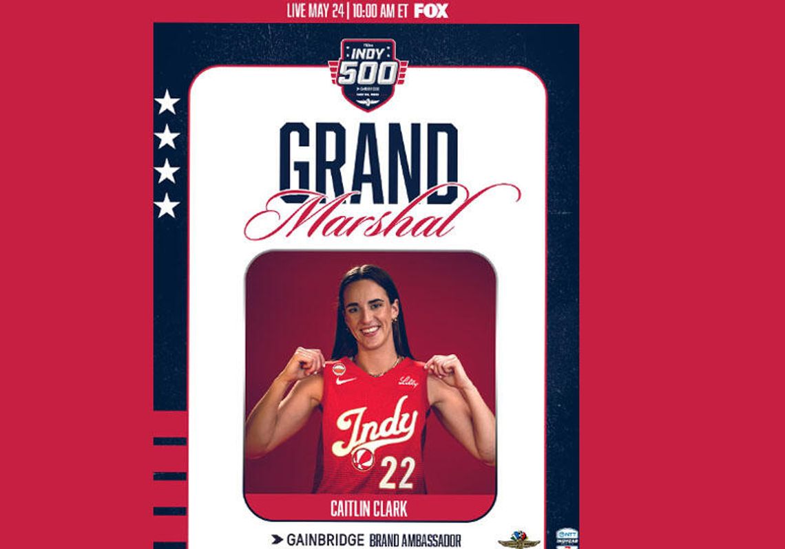 Wyścig Indianapolis 500 - koszykarka Caitlin Clark da sygnał do startu Wyścig Indianapolis 500 - koszykarka Caitlin Clark da sygnał do startu