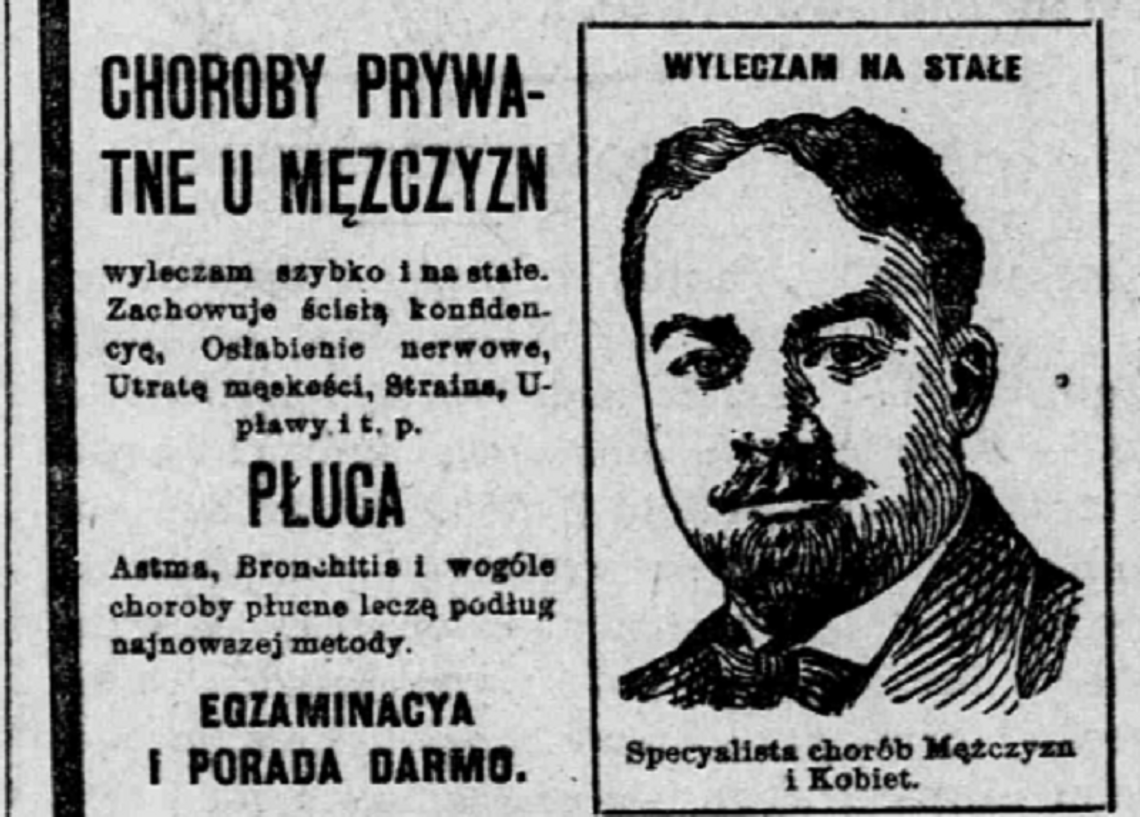 Z Archiwum Redakcyi. Choroby prywatne u mężczyzn i inne dolegliwości Polonii w 1908 r. (PODCAST) ? POSŁUCHAJ