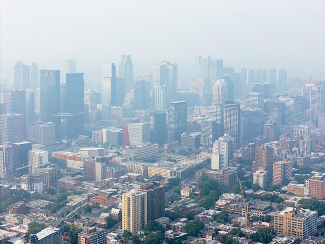 Z powodu pożarów lasów powietrze w Montrealu najgorsze na świecie