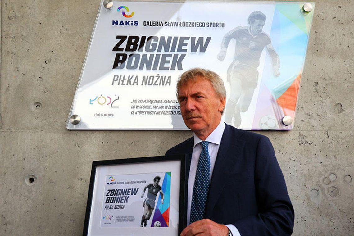 Zbigniew Boniek odsłonił swoją tablicę w Galerii Sław Łódzkiego Sportu