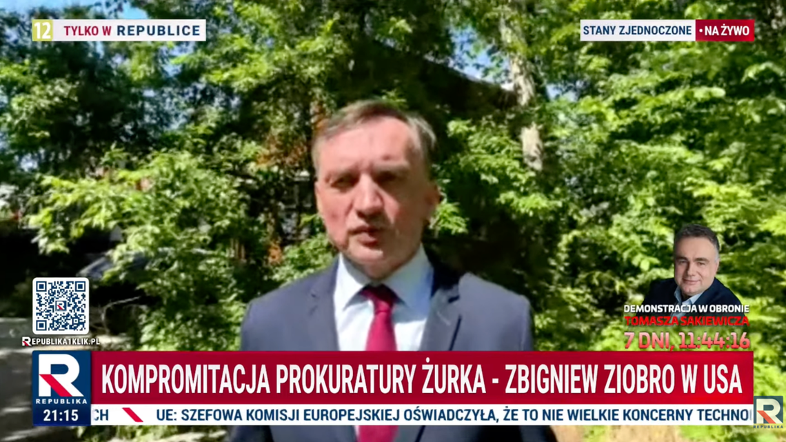 Zbigniew Ziobro przebywa w Waszyngtonie
