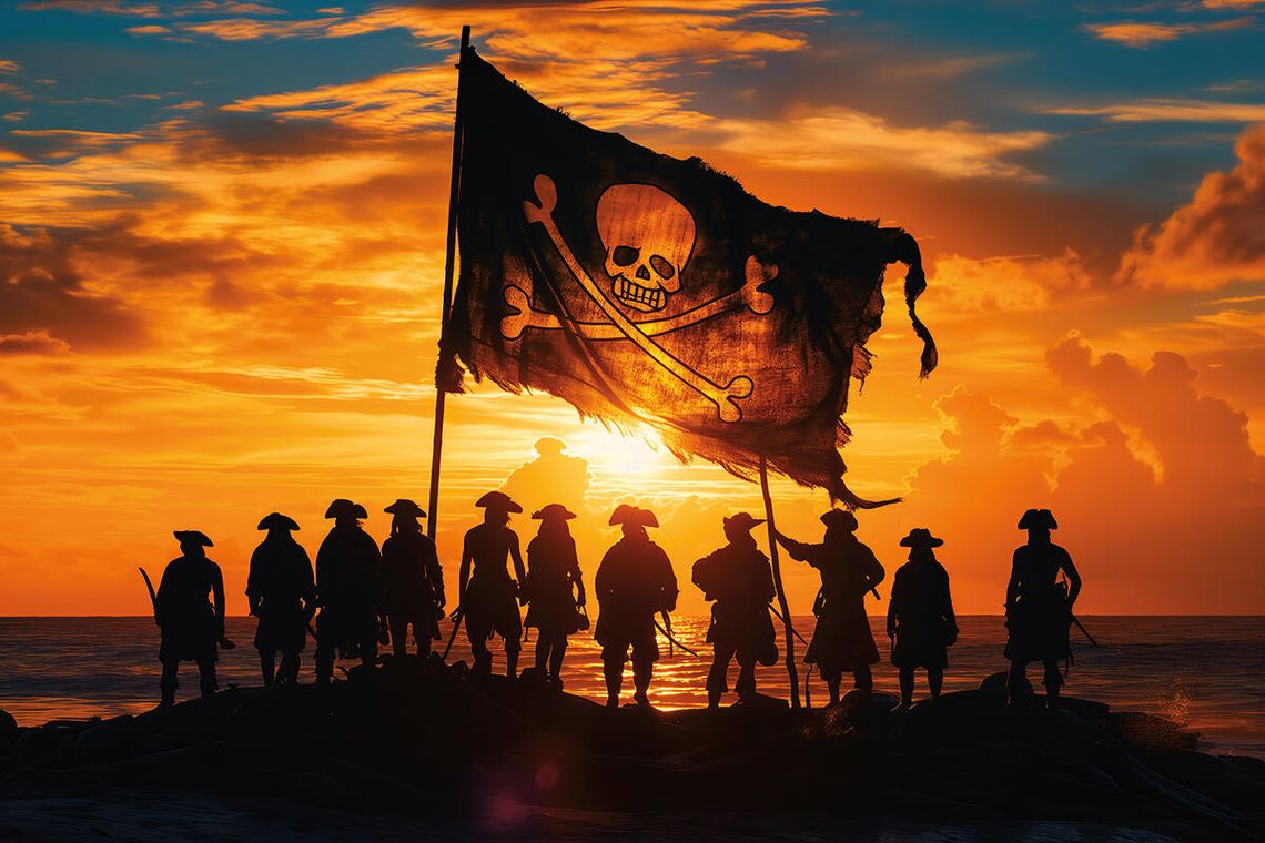 Złowieszczy łopot czarnej flagi