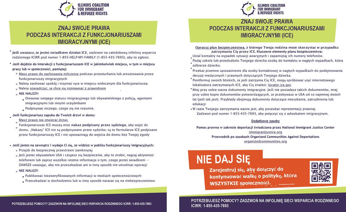 Znaj swoje prawa na wypadek zatrzymania przez ICE