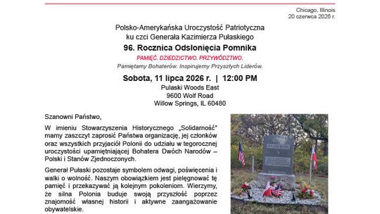 96. Rocznica odsłonięcia pomnika gen. Kazimierza Pułaskiego
