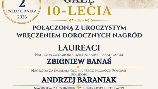 Gala 10-lecia Stowarzyszenia Dziennikarzy Polskich w Ameryce