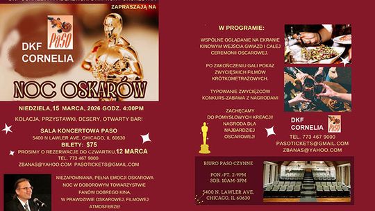 Noc Oskarów z DKF Cornelia i PaSO