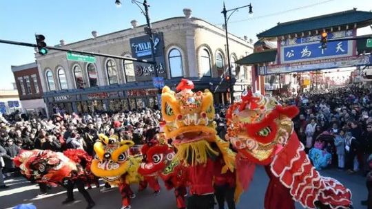 Noworoczna parada w Chinatown Noworoczna parada w Chinatown