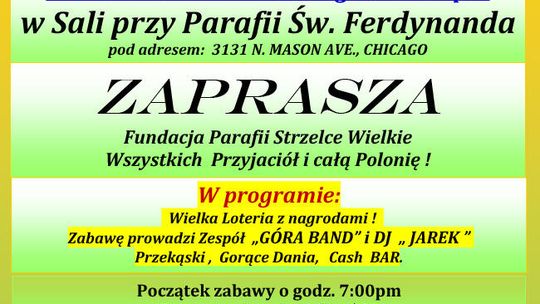 Zabawa serduszkowa Fundacji Parafii Strzelce Wielkie Zabawa serduszkowa Fundacji Parafii Strzelce Wielkie