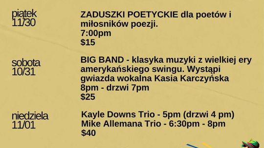 Zaduszki Jazzowe – 4 dni w Art Gallery Kafe