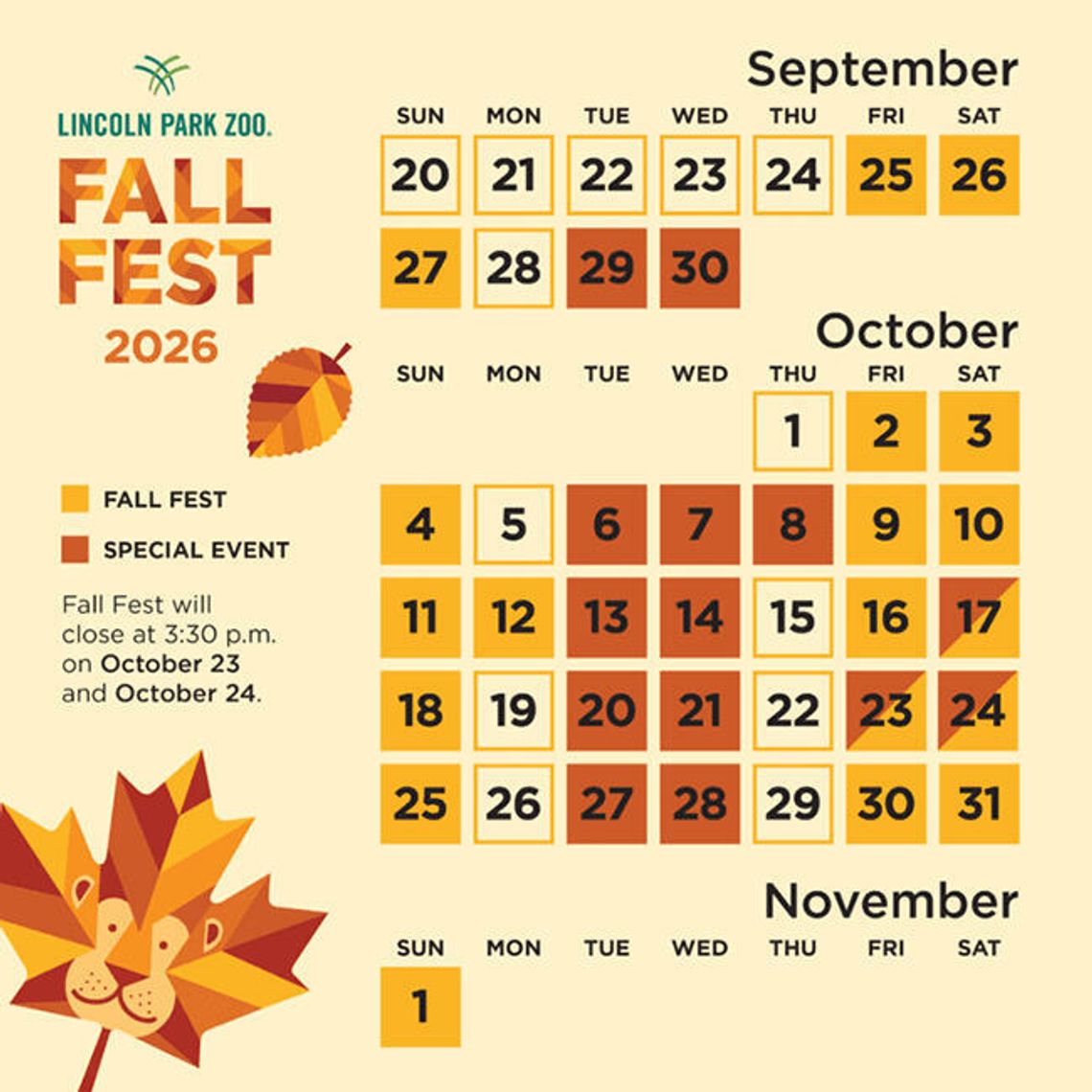10. Lincoln Park Zoo Fall Fest