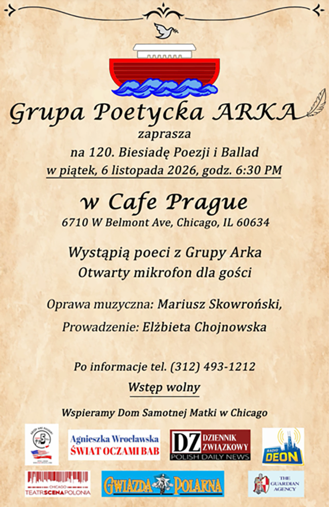 120. Biesiada Poezji i Ballad Grupy Poetyckiej ARKA 120. Biesiada Poezji i Ballad Grupy Poetyckiej ARKA
