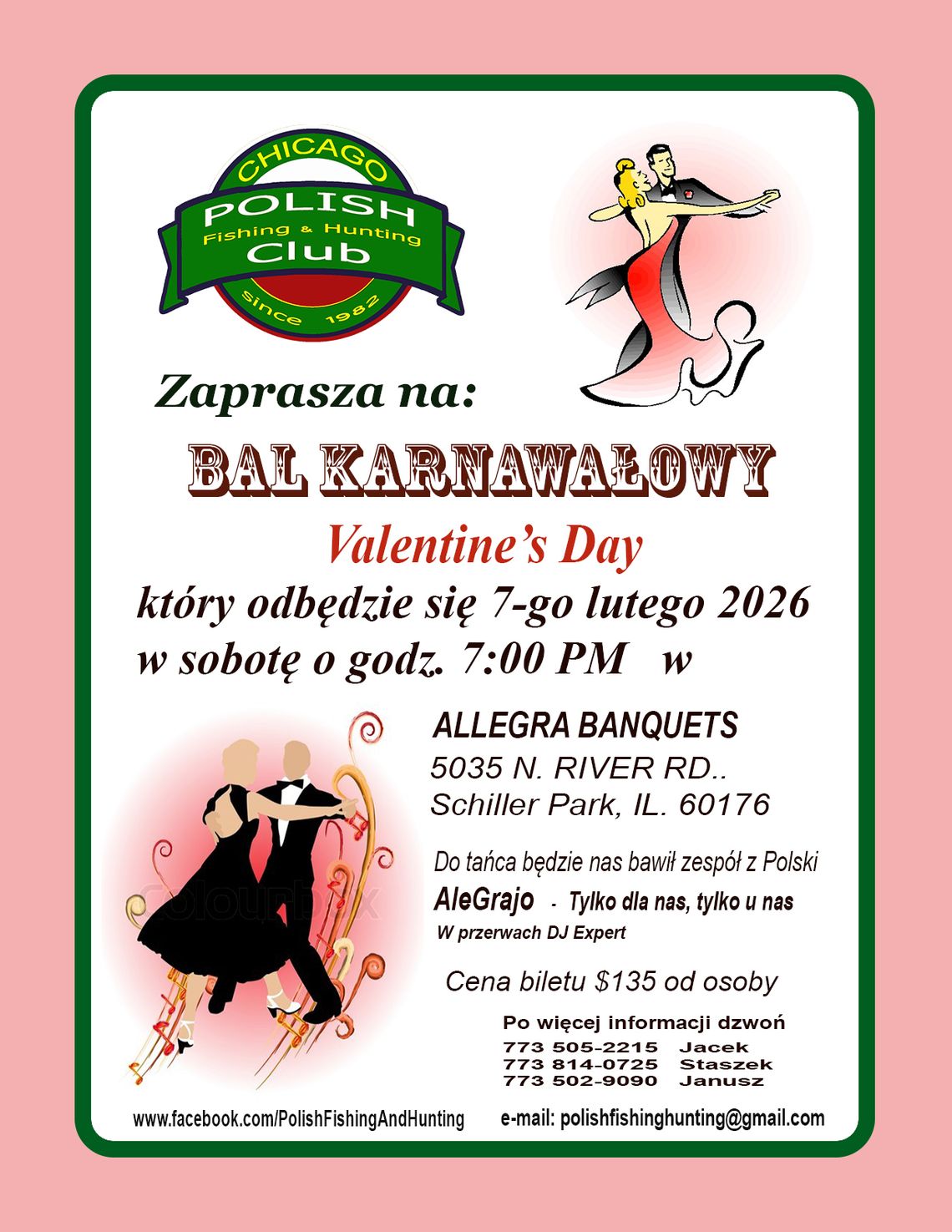 Bal karnawałowy Polish Fishing & Hunting Club