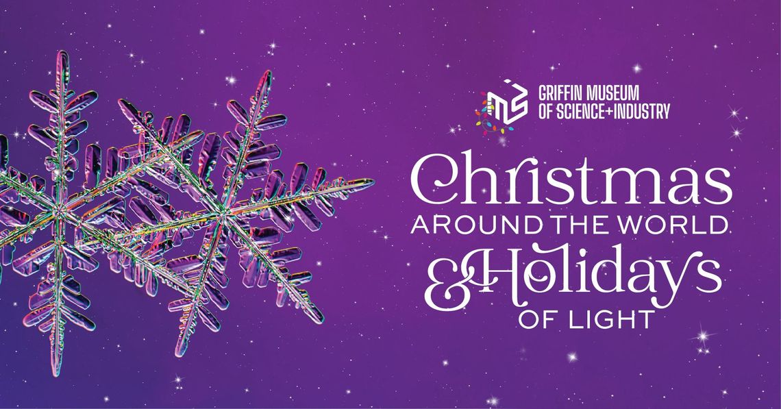 Boże Narodzenie na świecie i świąteczne światła w Griffin Museum of Science and Industry