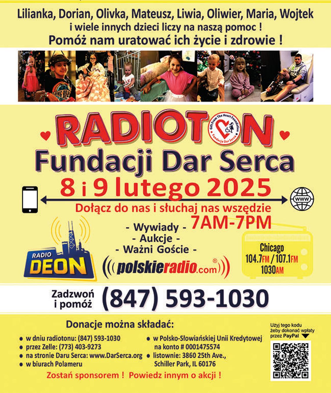 Charytatywny Radioton Fundacji Dar Serca już 8 i 9 lutego Charytatywny Radioton Fundacji Dar Serca już 8 i 9 lutego