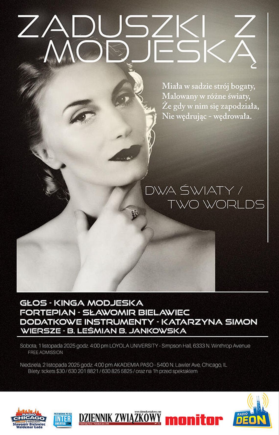 „Dwa światy / Two Worlds” – Zaduszki z Modjeską „Dwa światy / Two Worlds” – Zaduszki z Modjeską