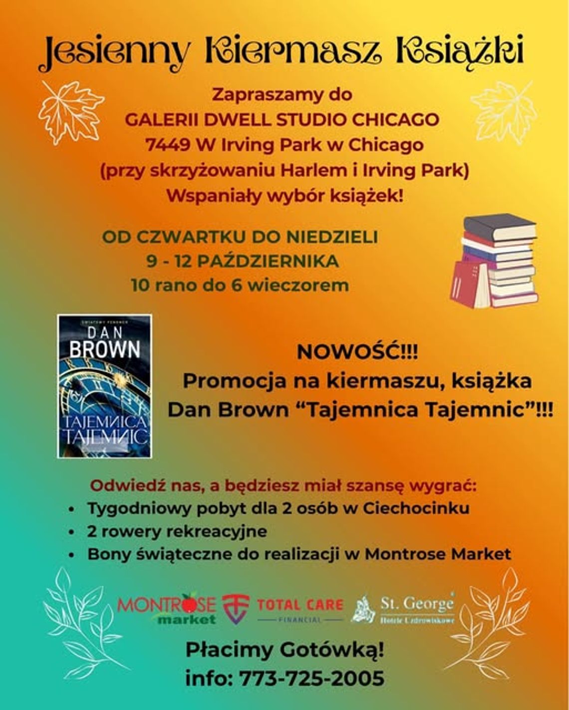Jesienny kiermasz książki w Dwell Studio Chicago