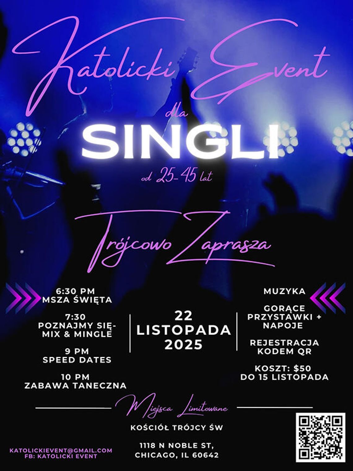 Katolicki event dla singli od 25 do 45 lat