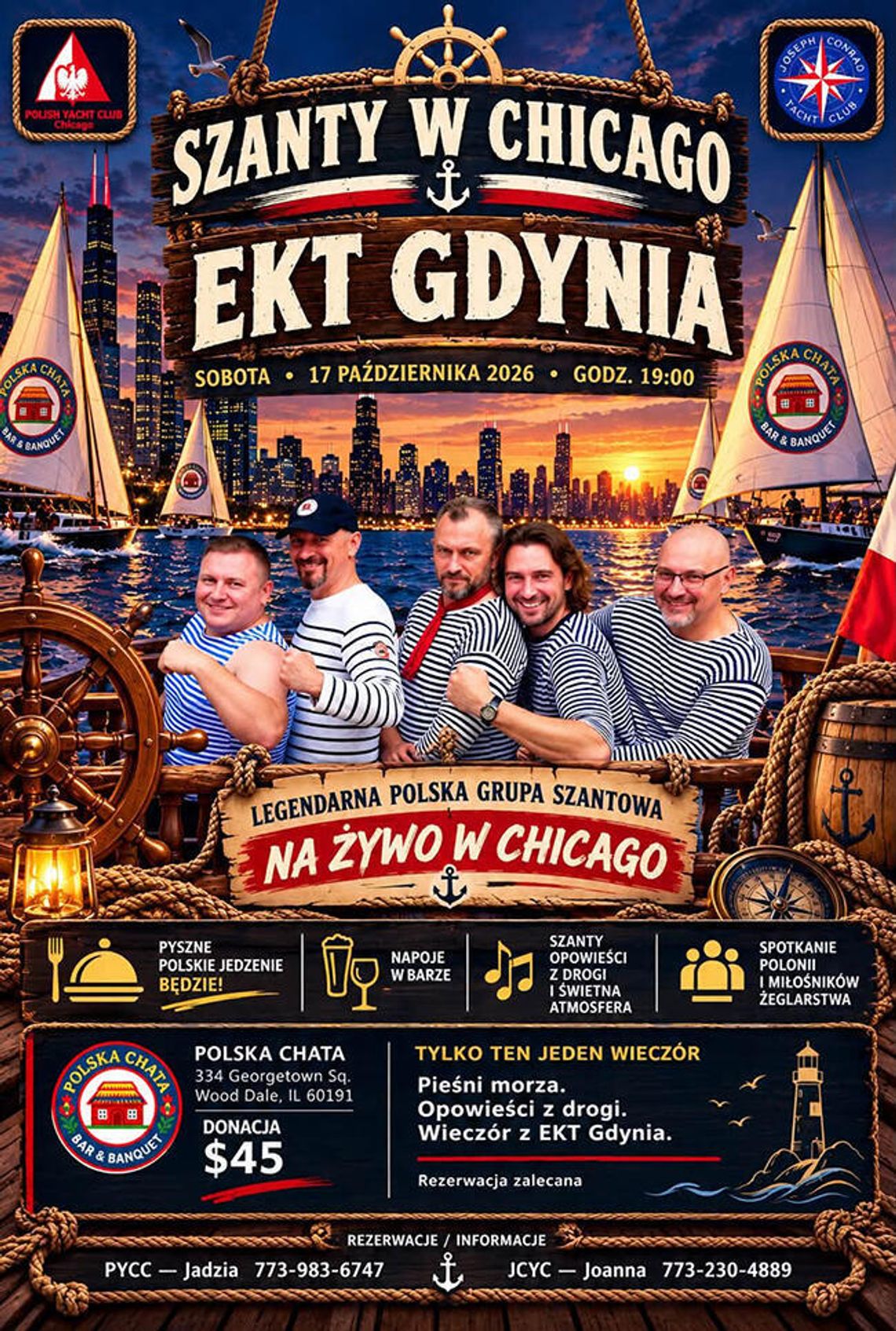 Koncert grupy szantowej EKT Gdynia w Chicago Koncert grupy szantowej EKT Gdynia w Chicago