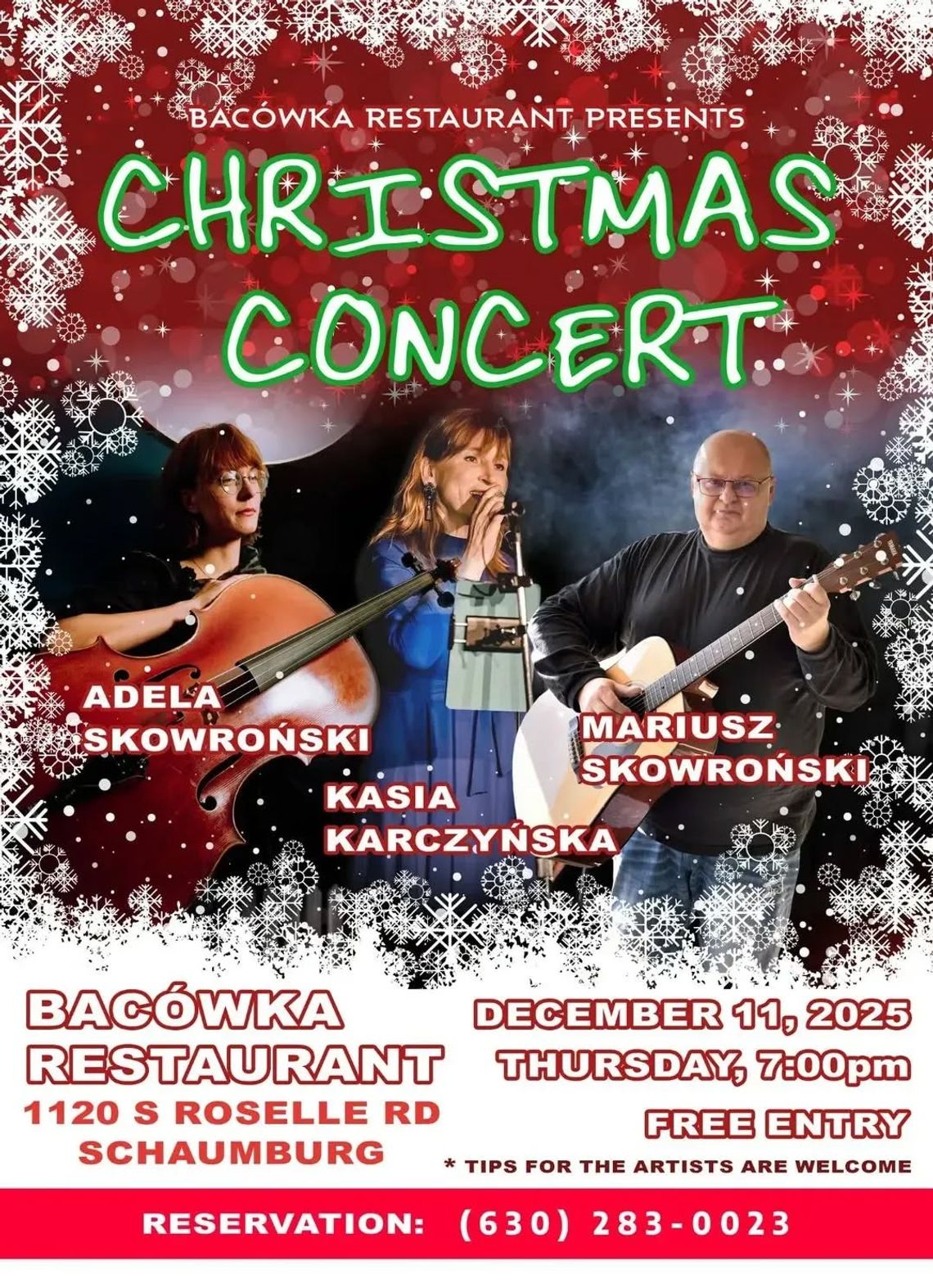 Koncert świąteczny w Bacówka Restaurant