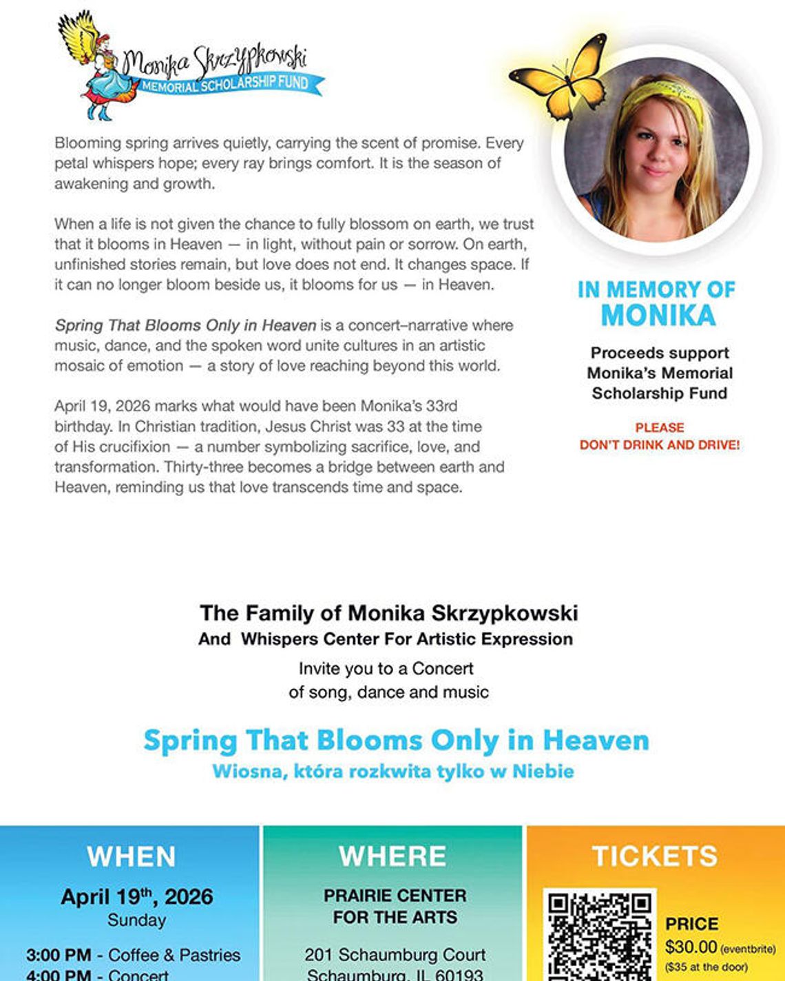 Koncert „Wiosna, która rozkwita tylko w Niebie”