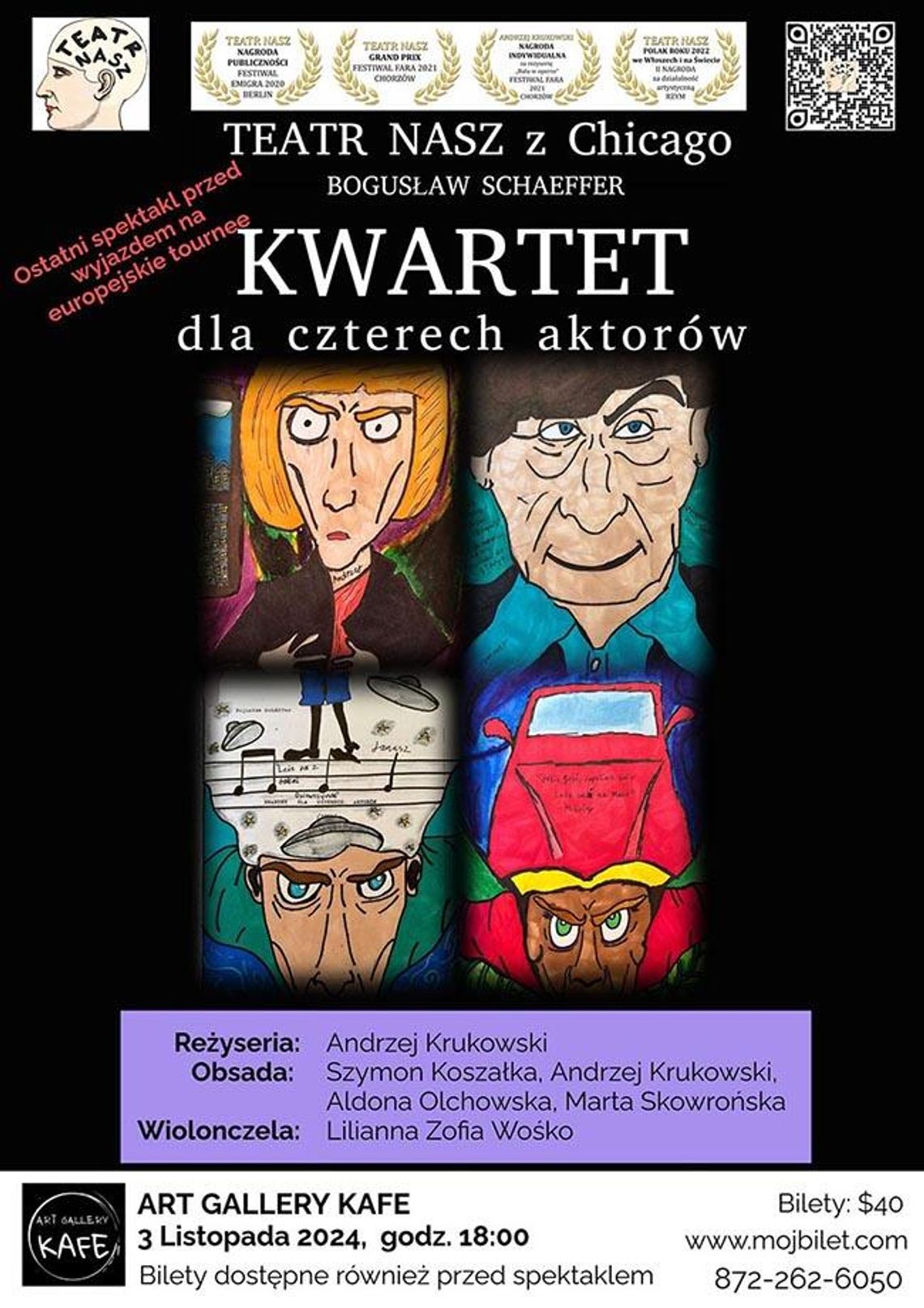 „Kwartet dla czterech aktorów” w wykonaniu Teatru Nasz w AGK „Kwartet dla czterech aktorów” w wykonaniu Teatru Nasz w AGK