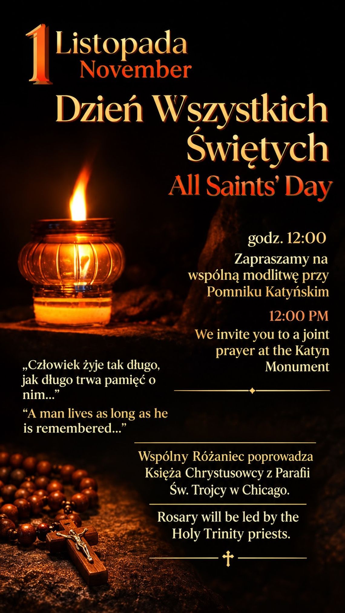Modlitwa przy Pomniku Katyńskim Modlitwa przy Pomniku Katyńskim