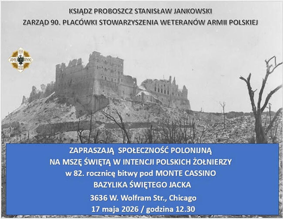 Msza św. w intencji polskich żołnierzy w 82. rocznicę bitwy pod Monte Cassino