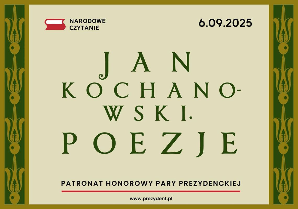 Narodowe czytanie poezji Jana Kochanowskiego w Akademii Muzyki PaSO