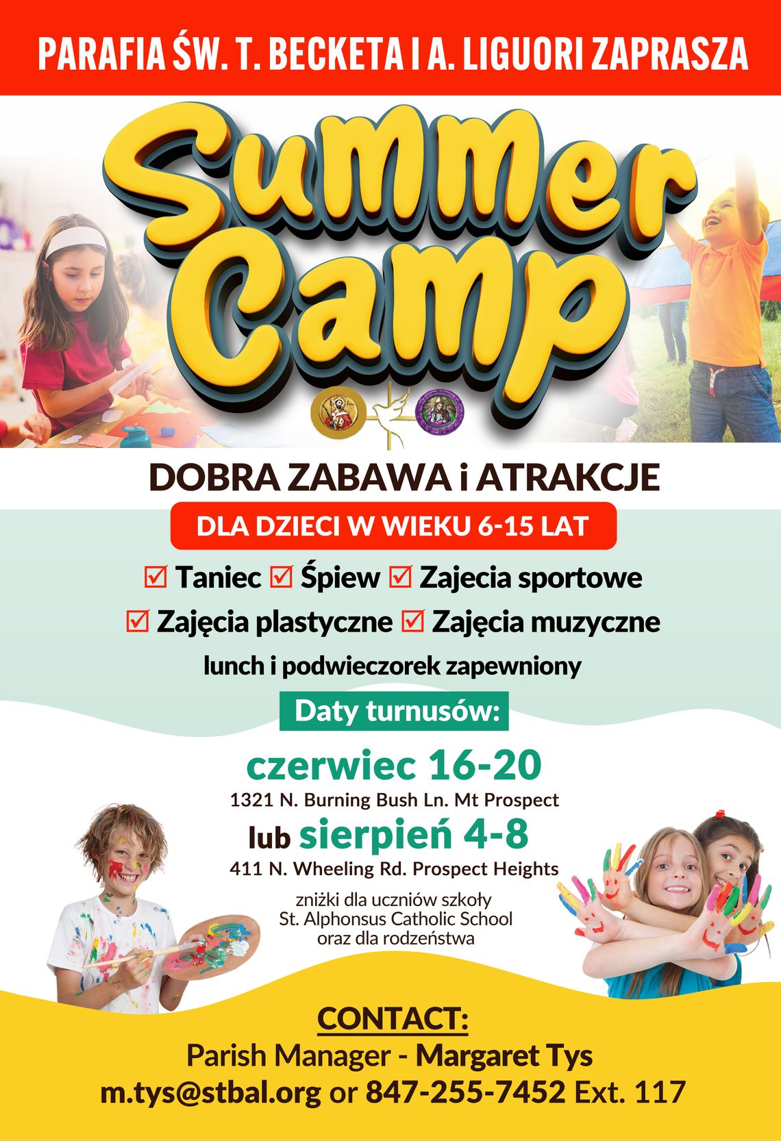 Obóz letni w parafii św. T. Becketa i A. Liguori Obóz letni w parafii św. T. Becketa i A. Liguori