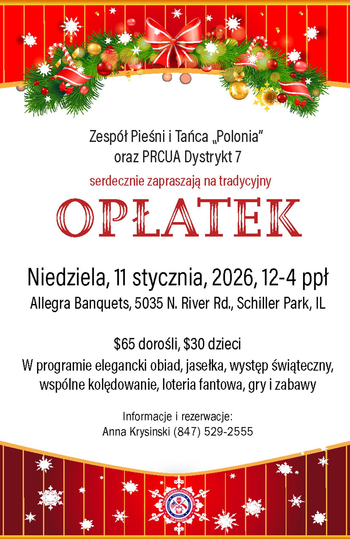 Opłatek z Zespołem Pieśni i Tańca „Polonia”