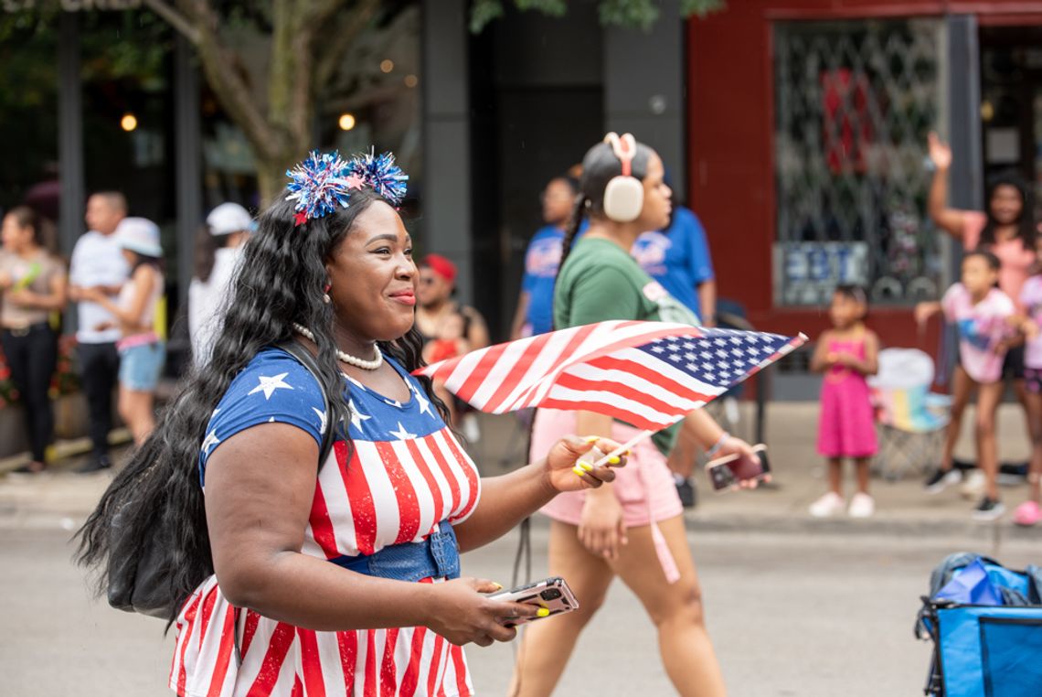 Parada z okazji Święta Niepodległości w Hyde Park w Chicago