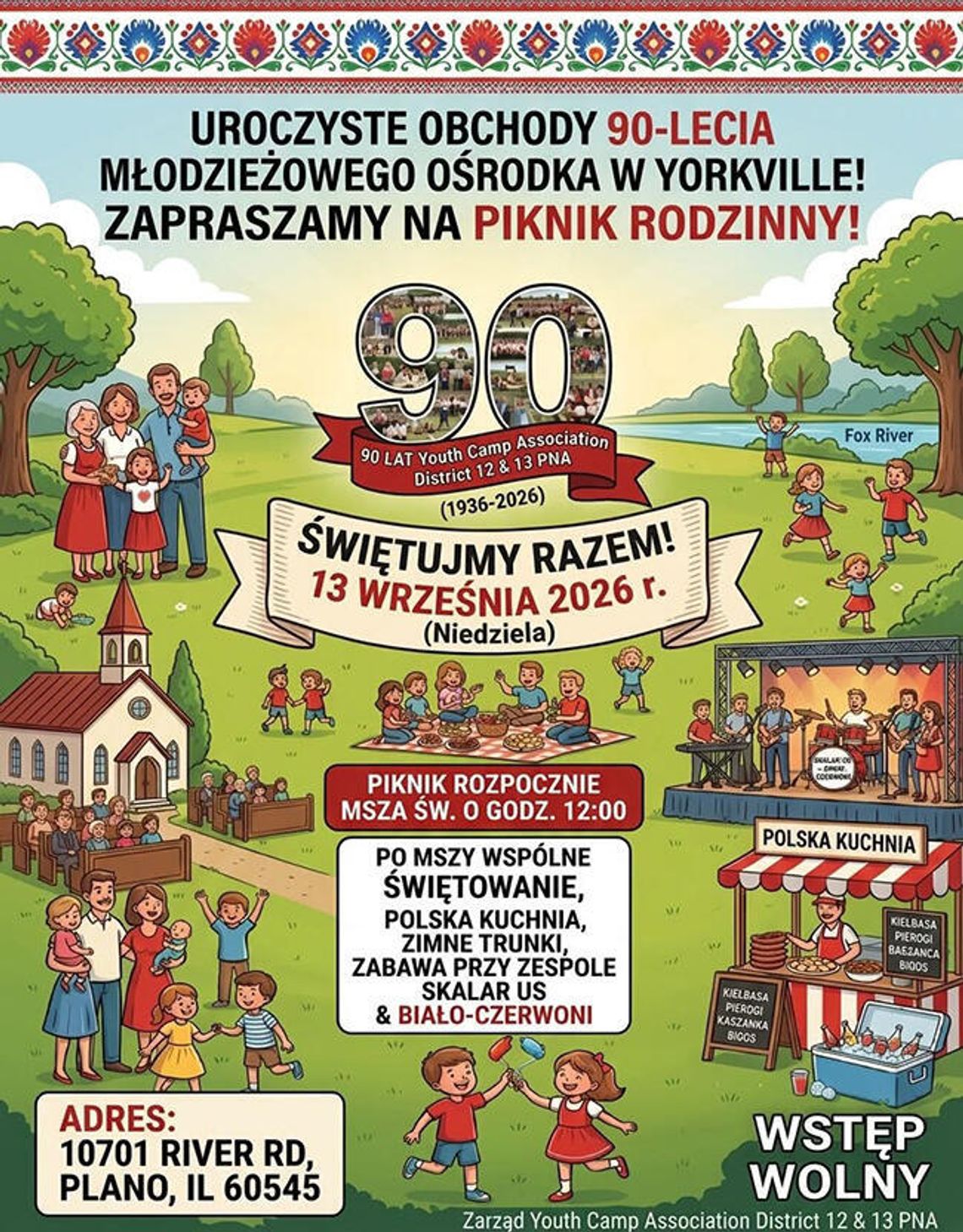 Piknik rodzinny z okazji 90-lecia Młodzieżowego Ośrodka w Yorkville Piknik rodzinny z okazji 90-lecia Młodzieżowego Ośrodka w Yorkville