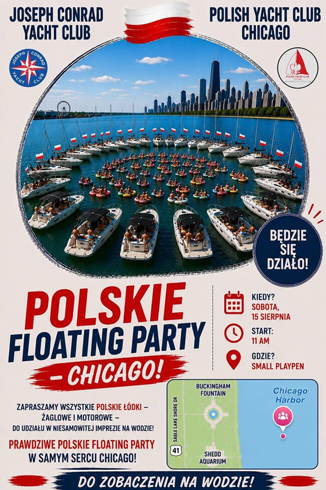 Polskie floating party w Chicago Polskie floating party w Chicago