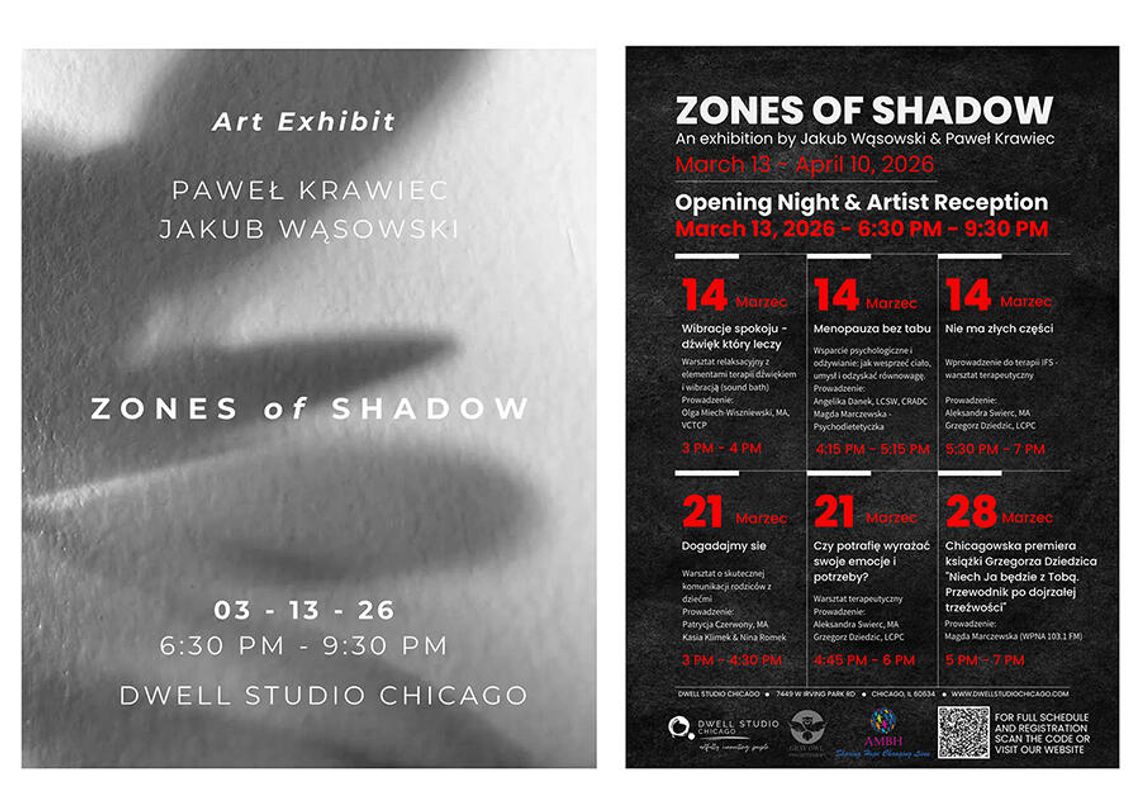 Strefa cienia – wystawa i warsztaty terapeutyczne w Dwell Studio Chicago Strefa cienia – wystawa i warsztaty terapeutyczne w Dwell Studio Chicago