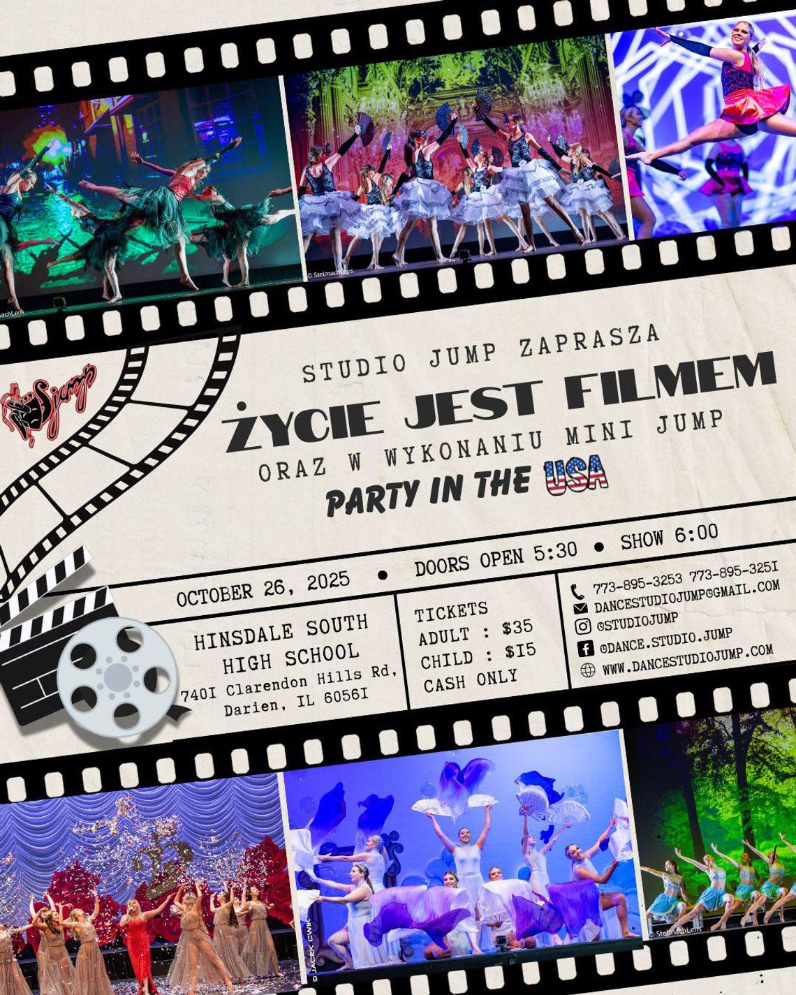 Studio Jump zaprasza: „Życie jest filmem” i „Party in the USA” Studio Jump zaprasza: „Życie jest filmem” i „Party in the USA”