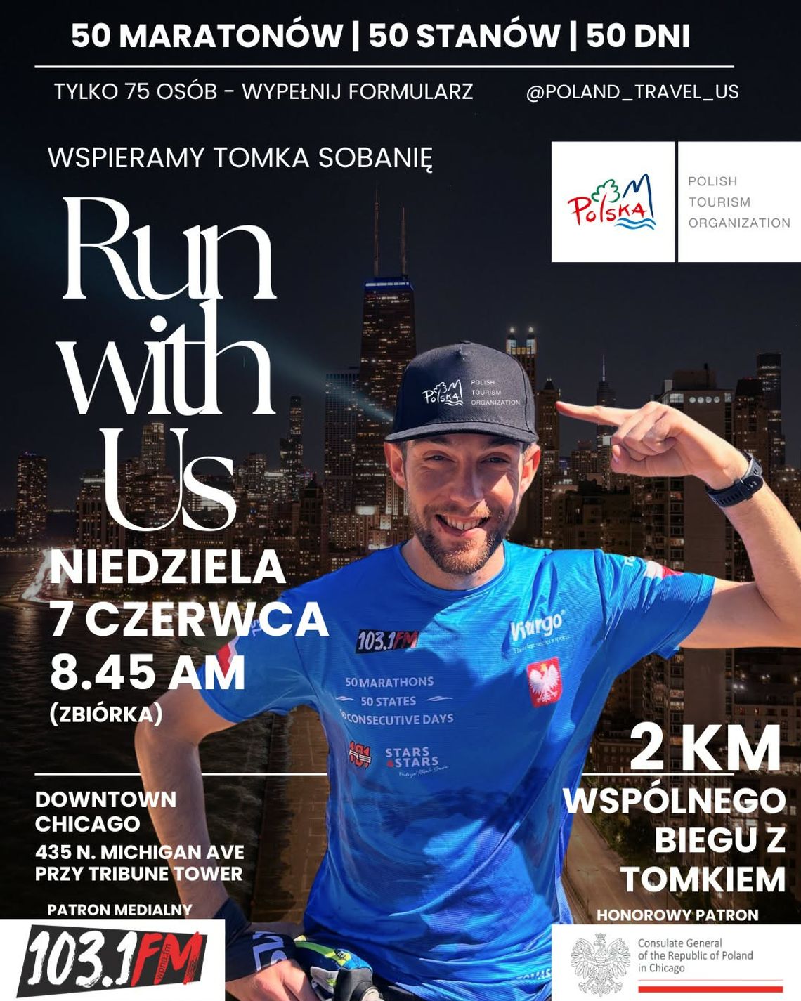 Tomasz Sobania pobiegnie przez Chicago